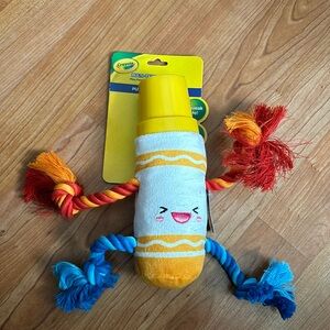 Fetch Brand New crayola multi-texture dog toy and Squeak 7 "
